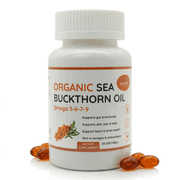 Omega-7 Softgels, Premium Organic Sea Buckthorn Oil (60Ct, 30 Day Supply)