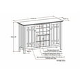 thumbnail image 5 of Allora Wood 54" Transitional Sideboard Buffet Credenza and Wine Rack in Brown, 5 of 5