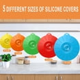 thumbnail image 3 of 7 Pack Silicone Lids, Microwave Splatter Cover, 5 Sizes Reusable Heat Resistant Food Suction Lids fits Cups, Bowls, Plates, Pots, Pans, Skillets, Stove Top, Oven, 3 of 10
