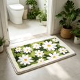 thumbnail image 4 of FURNIX Cute Daisy Bath Mat,Green 23X16In Plush Non Slip Door Mat,Soft Fluffy Absorbent Polyester Mat,Machine Washable Quick Dry Rug,Home Anti Slip Decorative Rug,Aesthetic Funny Decor Rug, 4 of 4