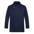 thumbnail image 1 of Nokdvo Chef Jacket for Men Fashion Button Closure Breathable Long Sleeve Jackets Spring Summer Loose Fit Workwear Pockets,Navy 2XL, 1 of 4
