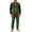 #02_Green, variant on Mens Holiday Pajama Set,Snowflake Print Long Sleeve Shirt with Pants Relaxed Fit Sleepwear Cozy Nightwear Lightweight Pjs Family Matching Set