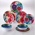 thumbnail image 2 of Platos Surtidos French Bull – Juego De 4 Piezas – Juego De 4 Platos De Ensalada De Melamina De 9 Pulgadas – Vajilla De Melamina Para Interior Y Exterior – Surtido De Flores De Jardín, 2 of 5