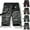 Black #2, variant on Mens Shorts Cargo Shorts for Men, Cargo Shorts for Men Stretch Waist Cotton Hiking Short Casual Solid Zipper Button Pockets Cropped Cargo Shorts