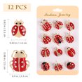 thumbnail image 3 of Miangastore 12pcs of One Set Cartoon Brooch Delicate Insect Brooch Ladybug Animal Corsage Cartoon Clothes Pin for Woman Girl, 3 of 8