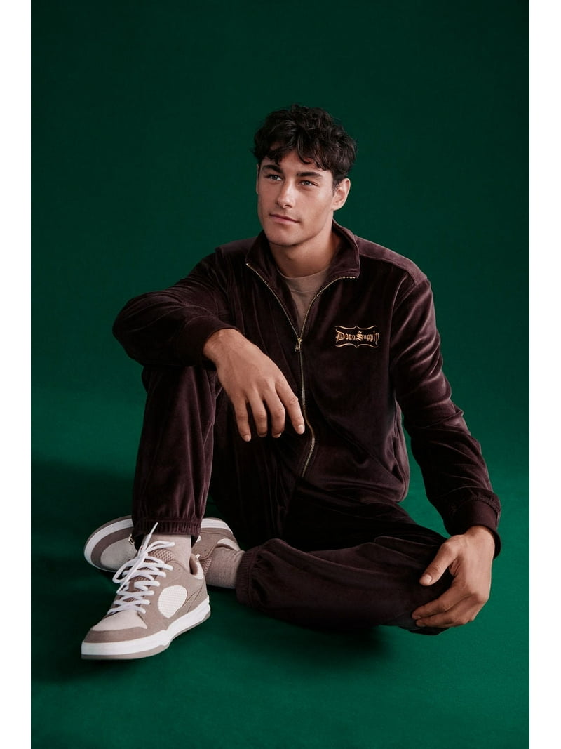 Dogg Supply Men's & Big Men's Velour Jacket with Pockets, Sizes XS