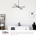 thumbnail image 3 of Alora Lighting CH548637MBCL Willow 6 Light 37" Wide Chandelier - Black, 3 of 7