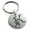 Silver, variant on Stainless Steel Letter K Initial Floral Monogram Engraved Small Medallion Circle Charm Keychain Keyring