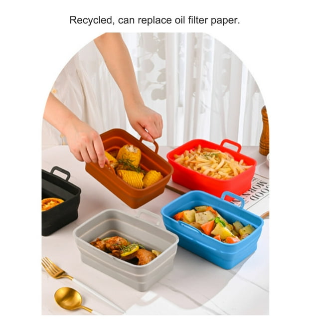 Maoww Friteuse Plateau Plaque Cuisson Fournitures Chauffage-Résistance Taille Compacte Surface Lisse Lavable Multicolore Gadget de Cuisine Noir