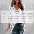thumbnail image 2 of Guluxicc Women's Chiffon Jackets Flower Graphic Open Front Pull-on Long Sleeve Jackets for Beach Vacation Wear Spring Summer Casual Outfits, 2 of 4