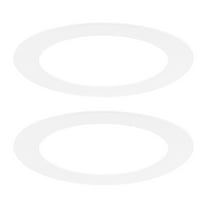 Uxcell 2-Pack Goof Rings for 5" Recessed Lights, 4.5" ID 6.3" OD Durable Plastic Trim Ring Flush Mount White