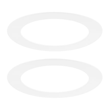 Uxcell 2-Pack Goof Rings for 5" Recessed Lights, 4.5" ID 6.3" OD Durable Plastic Trim Ring Flush Mount White