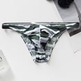 thumbnail image 3 of Calzoncillos de seda helada con estampado para hombre, ajustados, transpirables, elásticos, de cintura baja, sexys, de nailon, de una pieza, 3 of 6