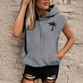 thumbnail image 2 of VISALY Hoodies Pullover Graphic Sweatshirts Jacket Sleeveless Hoodie T Shirt Summer Short Sleeve Tops Hoodie Vest Plain Shirt Sweatshirt Casual Tops Basic Sweatshirt Tunic Sweater Grey Xxl, 2 of 5