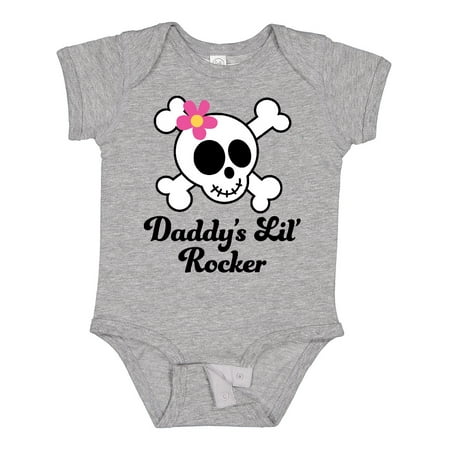 

Inktastic Daddy s Little Rocker Skull Gift Baby Girl Bodysuit