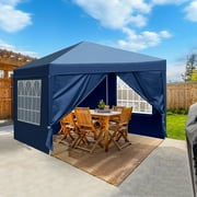 SalonMore Ez Pop Up Canopy Tent Outdoor Folding Patio Gazebo Shade 10'x10' Blue