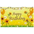 thumbnail image 3 of Sunflower Themed Happy Birthday Banner with Balloons Fairy Lights and Daisies Background Backdrop Party Decoration for Birthday Party Celebrations Photography Props and Home Decorations, 3 of 8