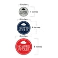 thumbnail image 5 of Signs ByLITA Circle No Wipes In Toilet Sign (Blue) - Medium, 5 of 6
