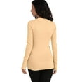 thumbnail image 3 of J. METHOD Women's Snap Button Cardigan Long Sleeve Knit Ribbed Sweater NEWJ181 Sand 2X, 3 of 5
