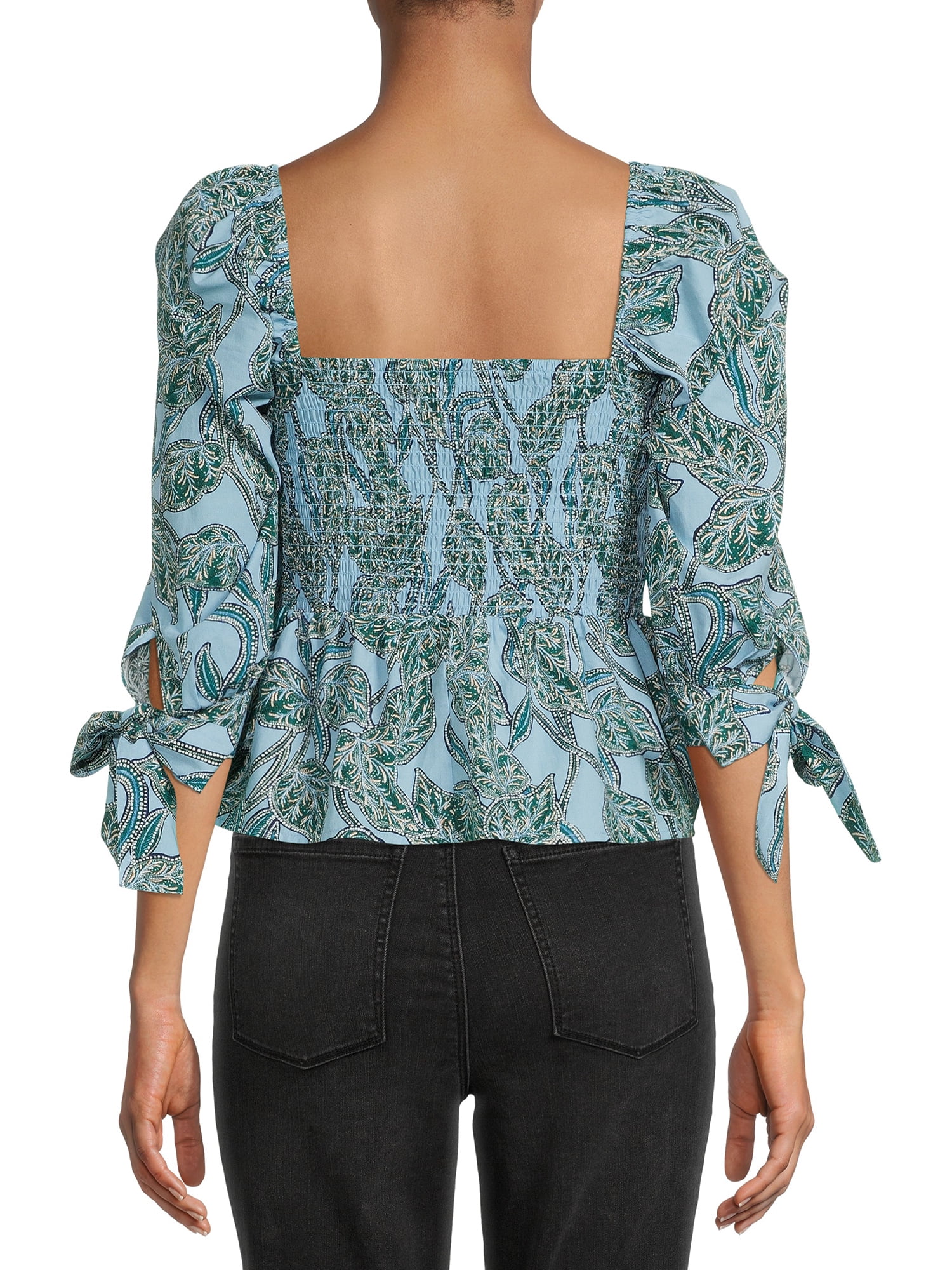Time and Tru Women's Puff Sleeve Top