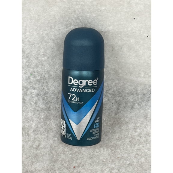 Degree Men Advanced 72H Cool Rush Antiperspirant Deodorant Dry Spray, Travel Size 1 oz