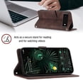 thumbnail image 4 of Compatible with Google Pixel 6 Pro Classic Embossed PU Leather Case with Card Holder Shockproof Cover, 4 of 5