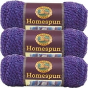 (3 Pack) Lion Brand Homespun Yarn - Purple Haze