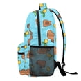 thumbnail image 3 of Jeiento 16 Inch Kids School Backpack Water-Resistant Polyester Capybara Lemon Bookbag for Boys Girls, Elementary & Middle School Back to School, 3 of 7