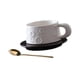 thumbnail image 5 of Taza de cerámica para café, leche, con asa suave para café con leche, té, leche, zumo y té. Blanco, 5 of 9