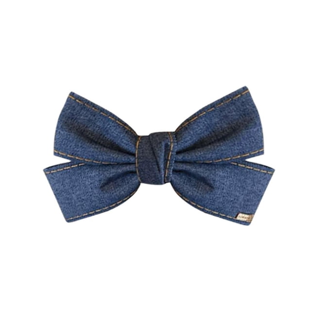 SharkTRUE Pince à Cheveux Rétro Coréenne en Denim Bleu Nœud Pince à Cheveux Mode Accessoires pour Cheveux F2w1