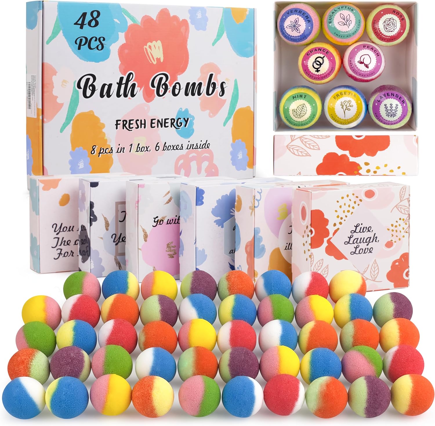 PickMora Bath Bombs 48 Pack Natural & Organic photo 1