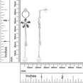 thumbnail image 5 of 925 Sterling Silver 7MM Round Shape White Freshwater Cultured Pearl And White Cubic Zirconia Multi Enamel Color Flower Long Chain Drop Earrings Jewelry Gift For Women, 5 of 5