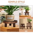 thumbnail image 3 of EIMELI Wood Plant Riser Stand Round Stool Bonsai Holder Potted Plant Display Shelf, 3 of 5
