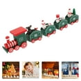 thumbnail image 3 of Wooden Train Toy Cartoon Train Model Christmas Home Decoration Festival Desktop Craft, 3 of 8
