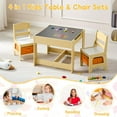 thumbnail image 3 of HLL Kids Table and Chair Set, 3 in 1 Wooden Activity Table with Detachable Tabletop, Toddler Table and Chair Set with Storage Drawer, Kids Table for Children Art, Craft, Eating, Learning Natural, 3 of 7