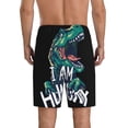 thumbnail image 3 of Naloa Hungry Tyrannosaurus Men's Short Pajama Pants, Lounge Comfort Shorts with Elasticized Waistband and Side Pockets - Medium, 3 of 9