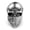 steel color, variant on Men's stainless steel ring, American flag mask skull motorcycle ring, US size 7-14