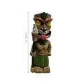 thumbnail image 4 of BKER 5.7" Tall Solar Torch Tiki Garden Statue, Resin Large Tiki Decor Figurine with Solar Lights, Hawaiian Tiki Man, Outdoor Patio Yard Lawn Bar Party Beach Pool Pond Decoration, 4 of 5