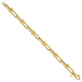 thumbnail image 5 of Diamond2Deal 14K Yellow Gold Polished Fancy Link Bracelet for Men 7.5", 5 of 8
