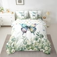 thumbnail image 2 of Erosebridal Kawaii Butterfly Bed in a Bag 7-Piece Cartoon Animal Bedding Set, Eucalyptus Leaves Twin Comforter Set Cute Wildlife Bedding Comforter Sets, Tropical Botanical Bed Set, 2 of 6