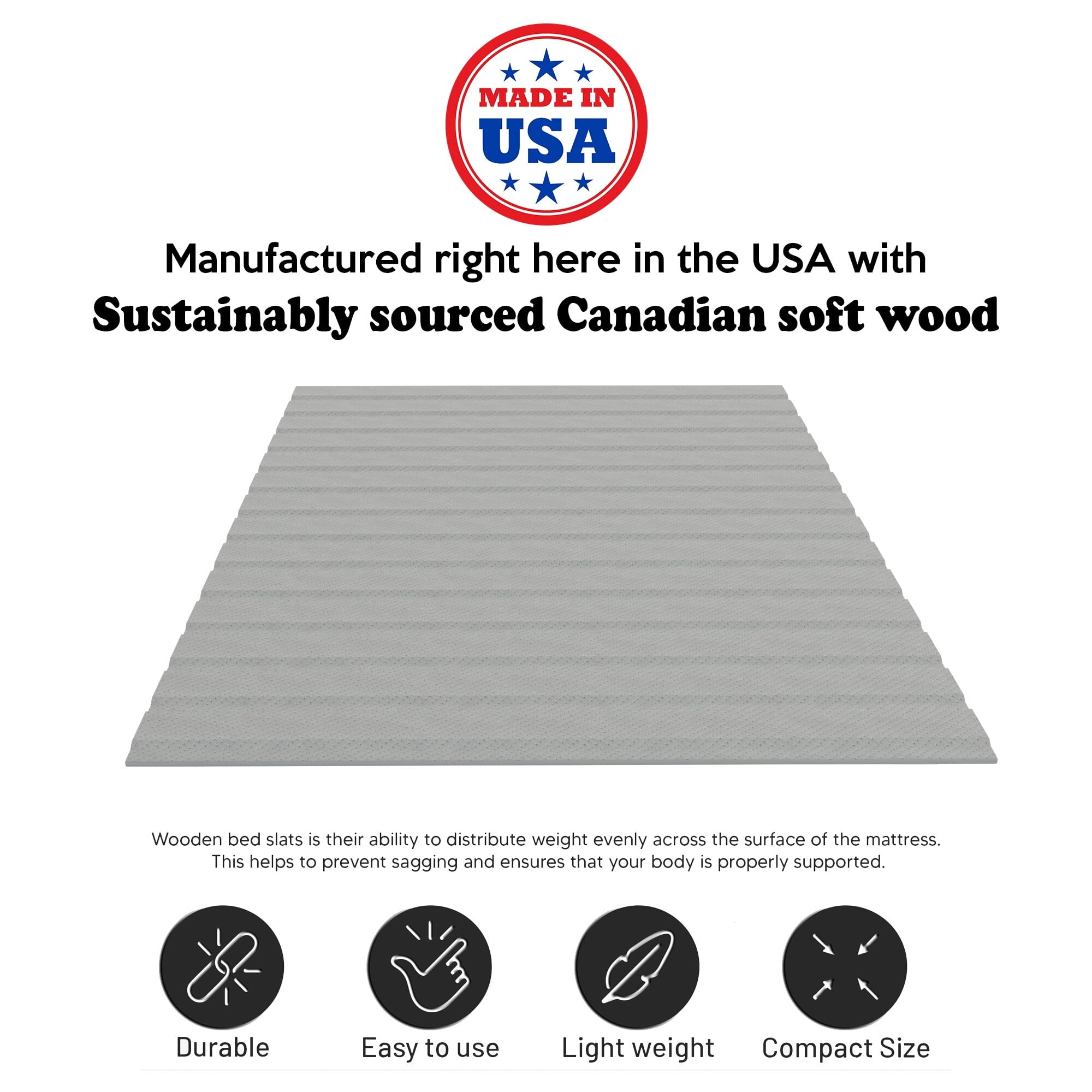 Continental Sleep, 1" High Density CertiPUR-US Foam Mattress Topper, King