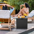 thumbnail image 3 of ZYJOYY 33 Gallon Resin Deck Box, Weatherproof Outdoor Storage Box for Patio, Garden, Pool, and Yard, Lockable Waterproof Bin for Tools, Cushions, and Accessories, Black, 3 of 6