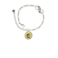 thumbnail image 2 of Delight Jewelry Goldtone Large Disc Letter - Q - 3/4'' Silver-tone Paw Infinity Link Chain Bracelet, 6"+2" Extender, 2 of 3
