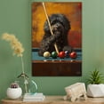 thumbnail image 3 of Briard Dog Playing Billiards Canvas Canvas – Vintage Style Briard Dog Art for Billiards Fans, Great Gift for Dog Owners, 3 of 5