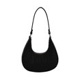 thumbnail image 1 of Bolso de mano con forma de media luna a juego para mujer, bolso de mano con asa, de color liso, para el hombro, B✨j C1A6, 1 of 1