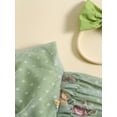 thumbnail image 4 of Argulvti Infant Baby Girls Summer Polyester Outfits, Short Puff Sleeve Embroidered Romper Tulle Dress with Headband Set, 4 of 8
