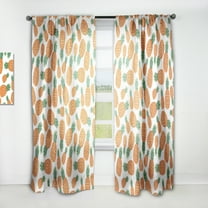 Designart 'Tropical Pineapple Mood III' Tropical Curtain Panel