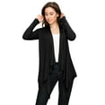thumbnail image 5 of Made by Johnny Women's Off-Duty Open Front Cardigan XXL BLACK, 5 of 6