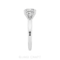 thumbnail image 3 of Bling Craft 14K White Gold Plated 925 Sterling Silver 1.5 Carat 6.5MM Cushion Cut Solitaire Engagement Rings Moissanite Wedding Rings for Her Wedding Bands for Women Size 7.5, 3 of 6