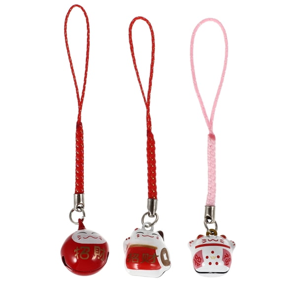 Raindrops 3-Piece Cat Keychain Set, Assorted Color Metal Key and Bag Pendants for